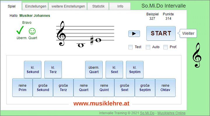 Intervalle sehen, hören und erkennen